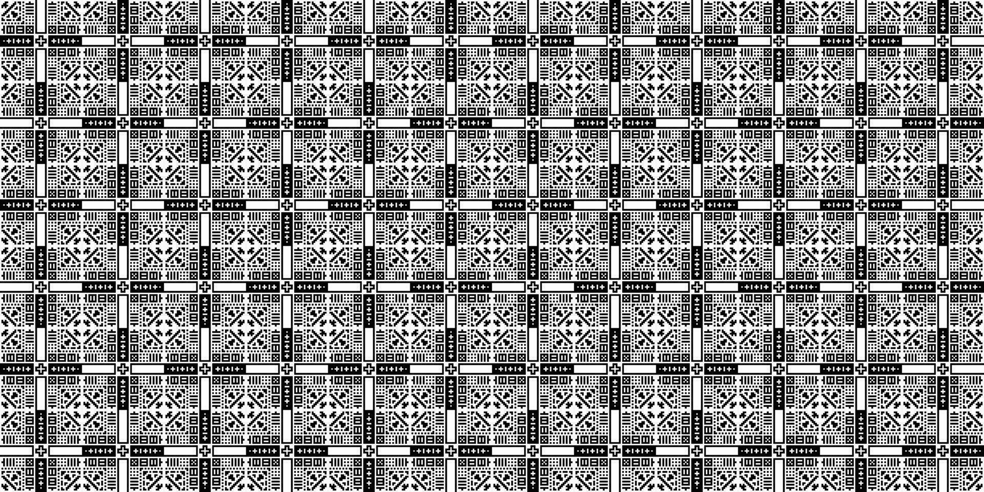 einfarbig geometrisch Gitter Pixel Kunst Hintergrund modern schwarz und Weiß abstrakt Mosaik Textur vektor