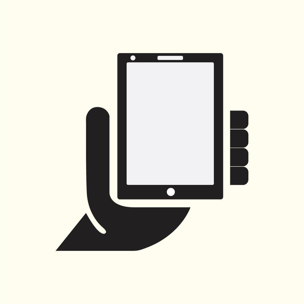 smart mobil telefon med hand vektor illustration eps