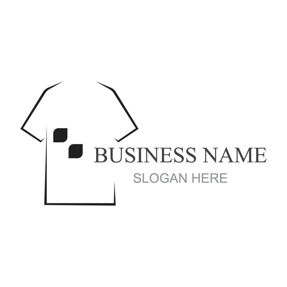 T-Shirt Logo Design Konzept. Kleidung Mode Geschäft Logo Design Vorlage. Hemd Logo Vorlage vektor