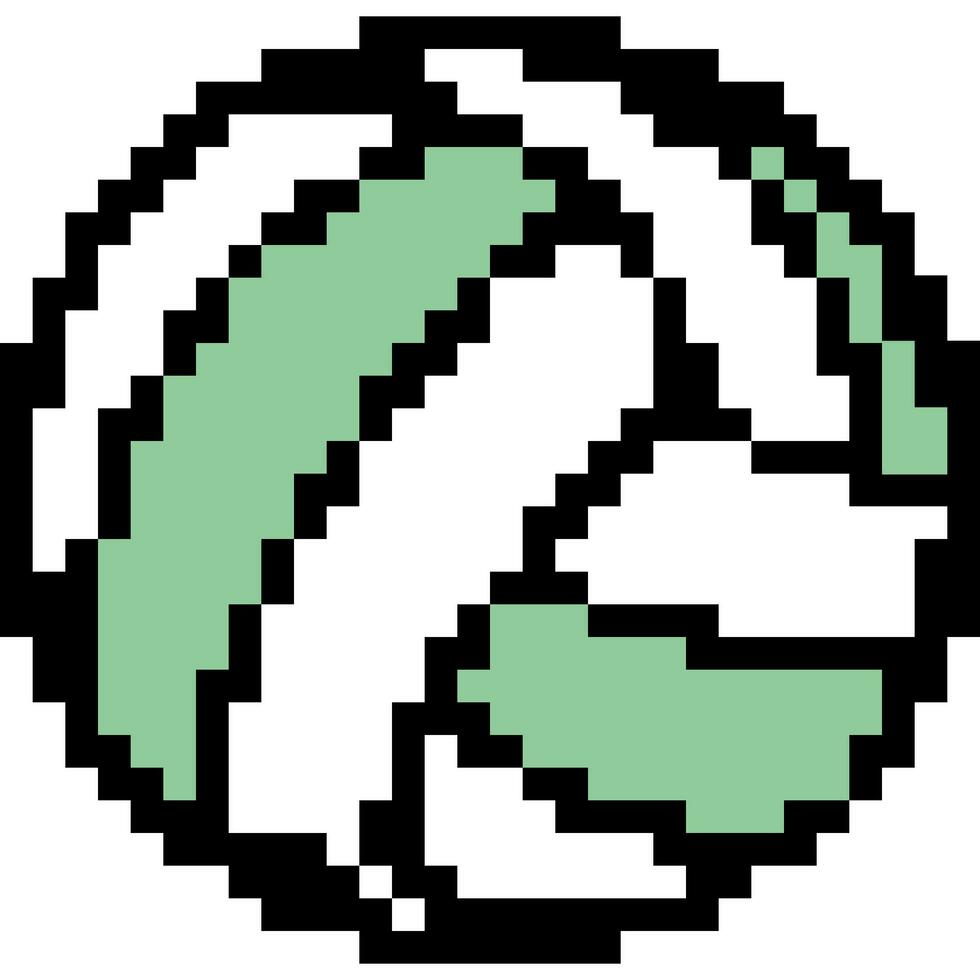 volleyboll tecknad serie ikon i pixel stil vektor