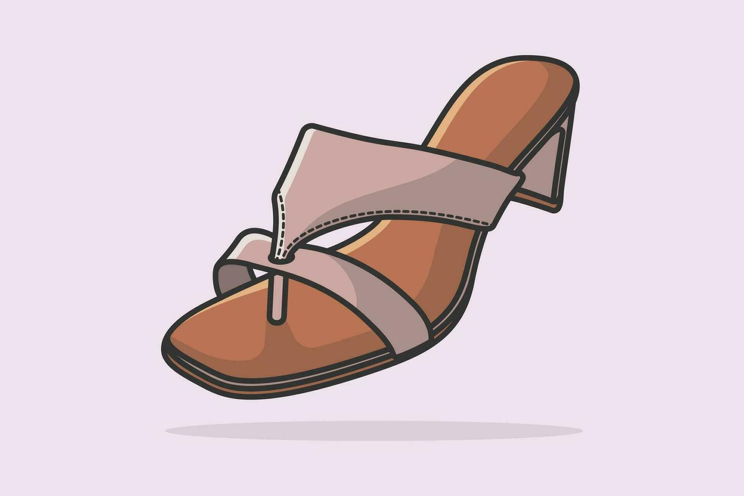 flickor skön Skodon toffel vektor illustration. skönhet mode objekt ikon begrepp. ny ankomst kvinnor fest toffel sko vektor design.
