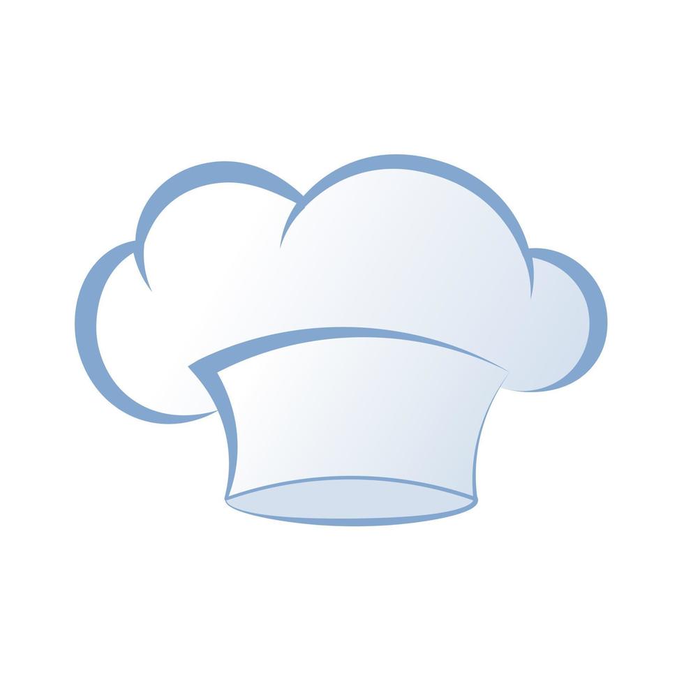 klassische weiße Kochmütze für Webdesign-Modemann-Hut vektor
