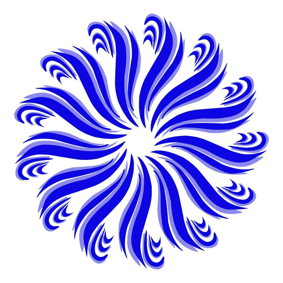 Blau Stammes- Mandala Symbol mit Schatten. perfekt zum Logos, Symbole, Artikel, Tätowierungen, Aufkleber, Poster, Banner, Kleidung, Hüte vektor