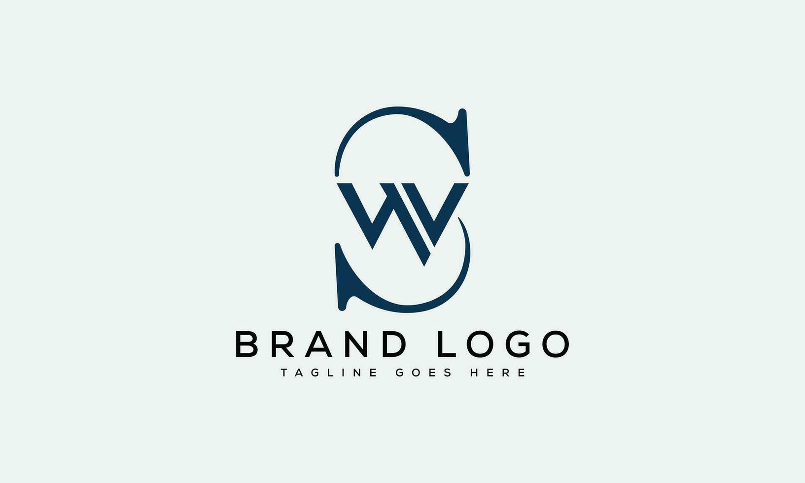 brev sw logotyp design vektor mall design för varumärke.