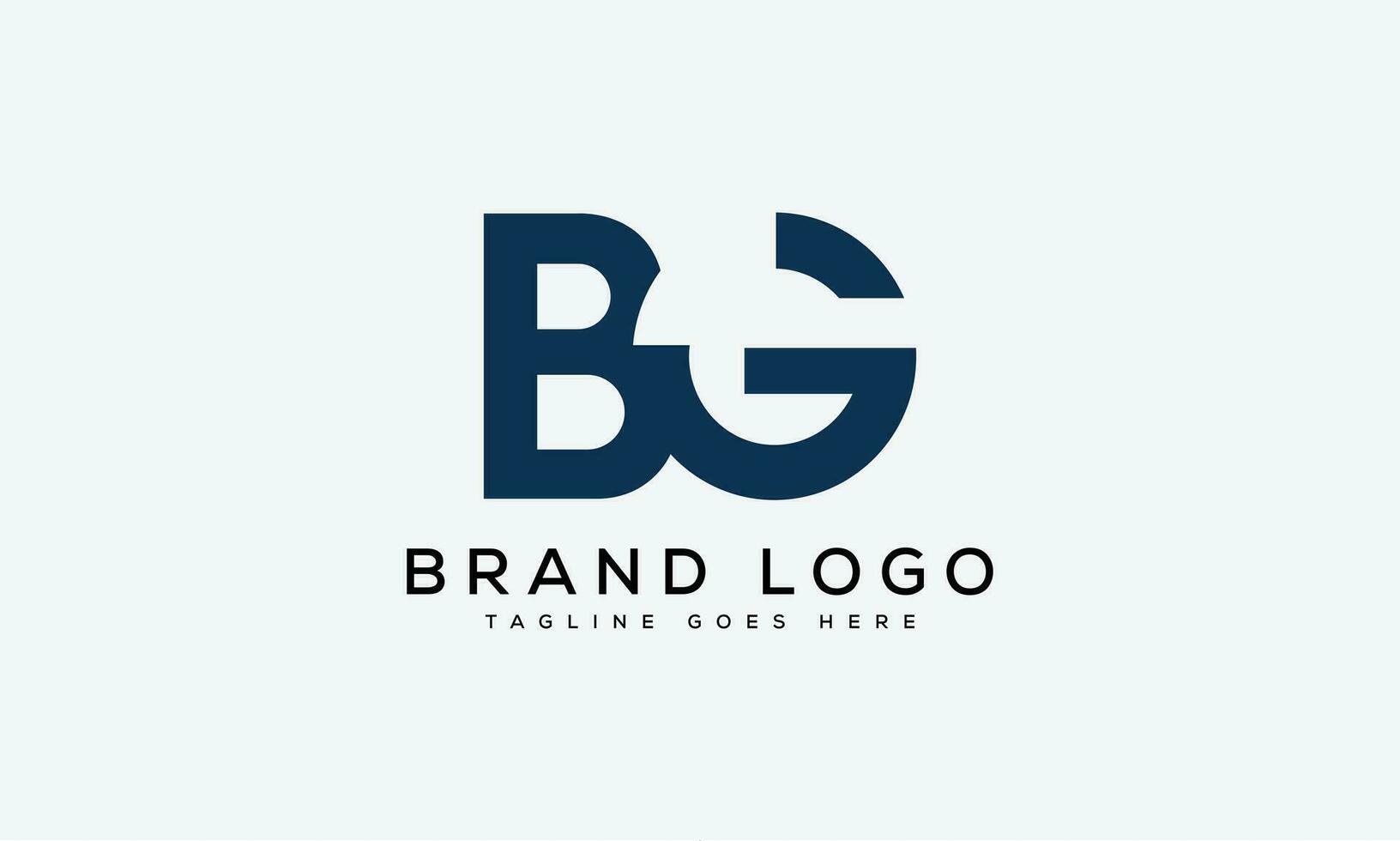 brev bg logotyp design vektor mall design för varumärke