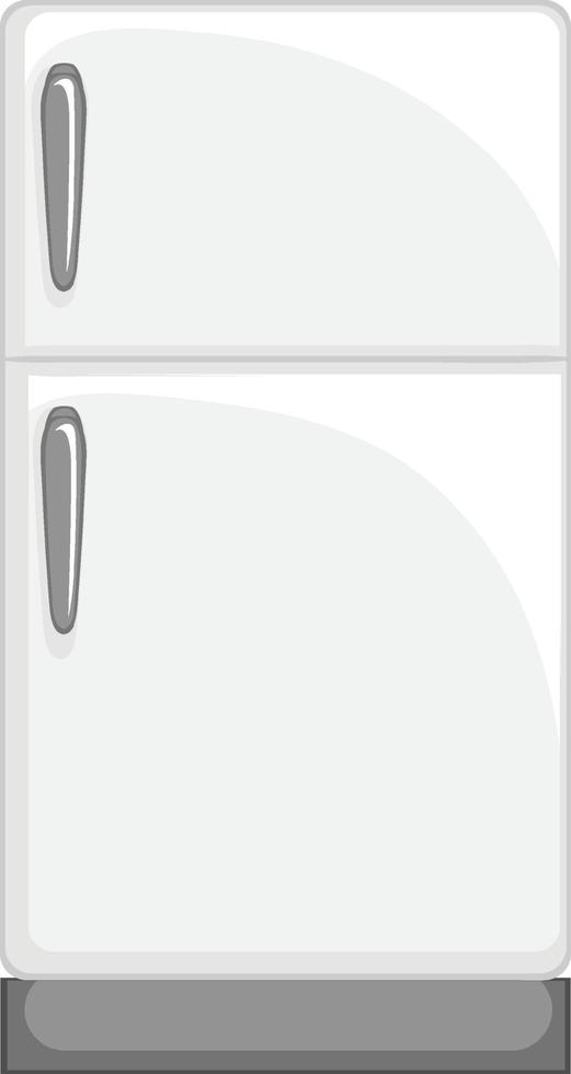 ein weißer Kühlschrank isoliert auf weißem Hintergrund vektor