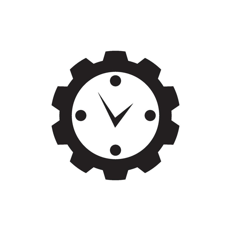 Uhr Logo Symbol Design Vektor Illustration,