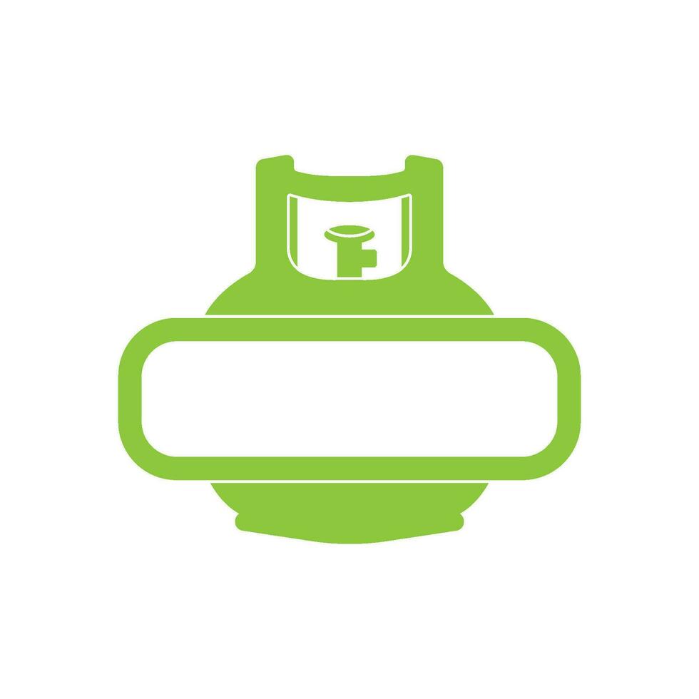 gas cylinder logotyp ikon, vektor illustration design