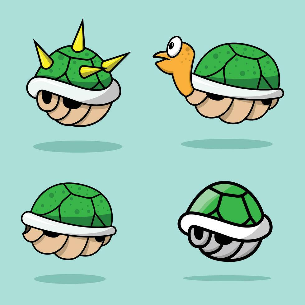 sköldpadda skal fiende samling vektor