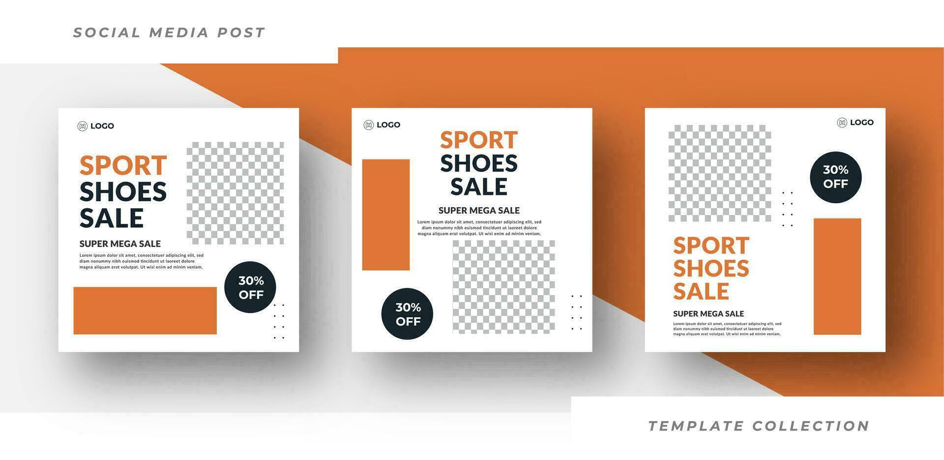 Sport Schuhe Mode Schuhe Verkauf Marke Produkt Sozial Medien Banner Post Vorlage. Profi Vektor