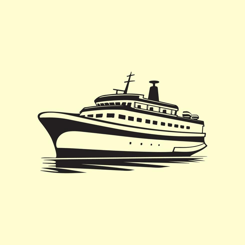 Yacht isolerat på vit, illustration av en Yacht vektor