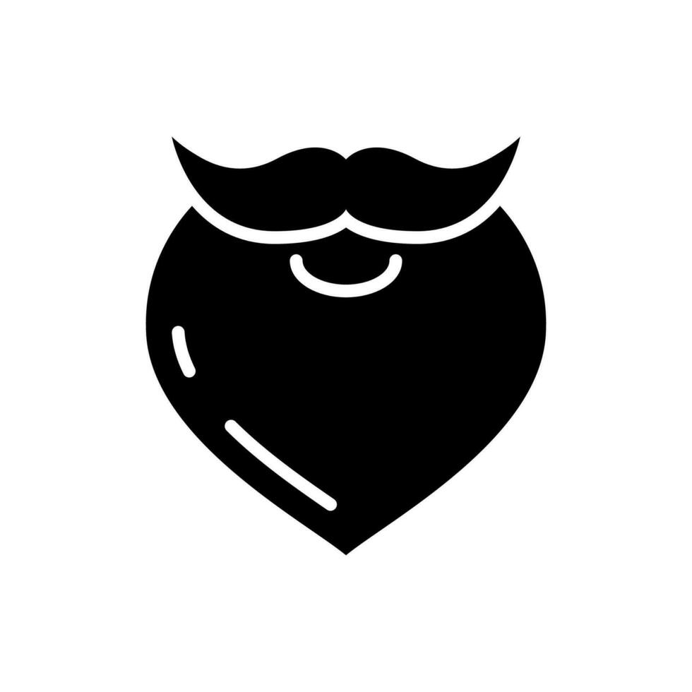 Santa Bart Schnurrbart Symbol Design Vektor