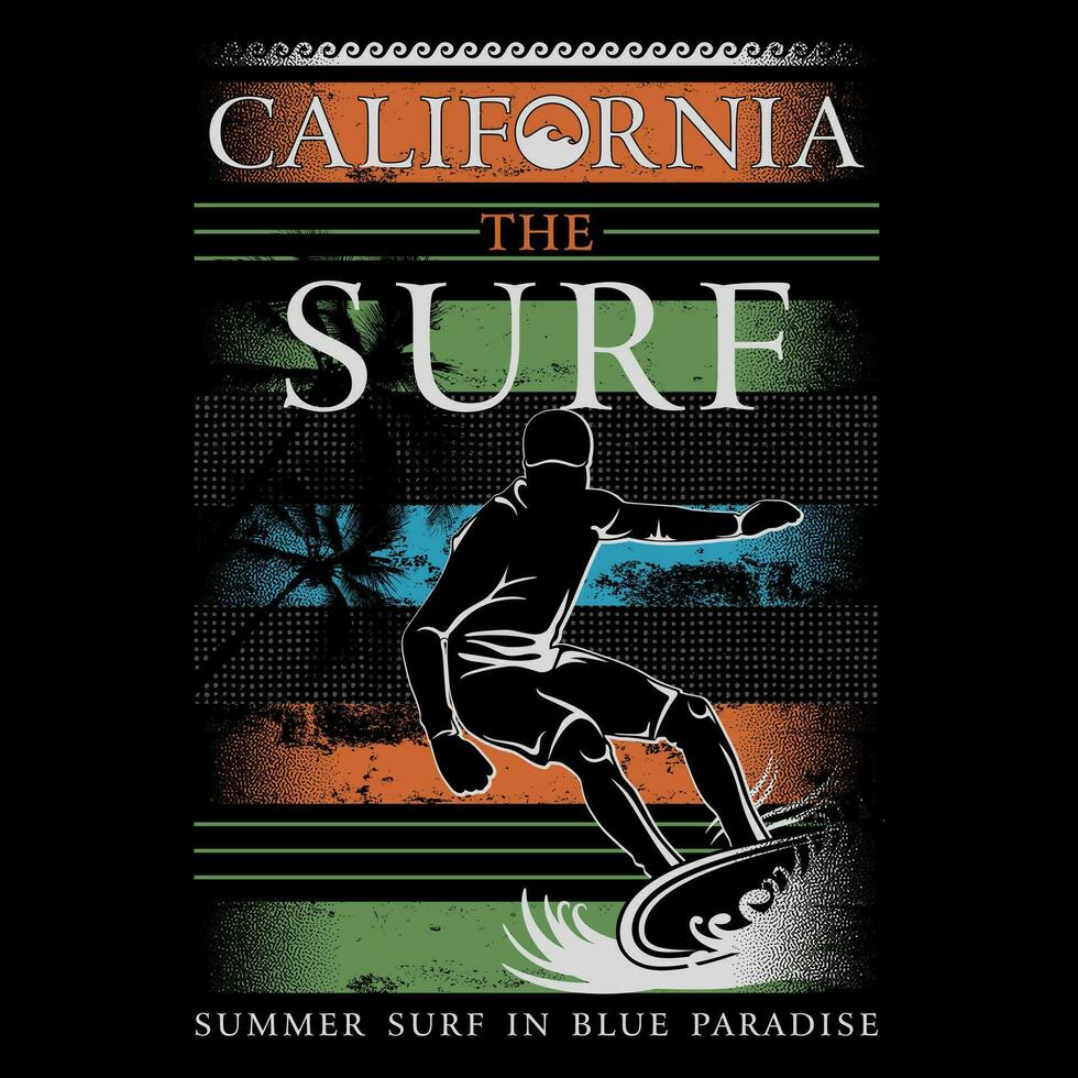 das Surfer von Kalifornien Sommer- vektor