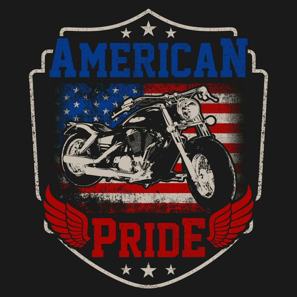 amerikanisch Stolz Motorrad vektor