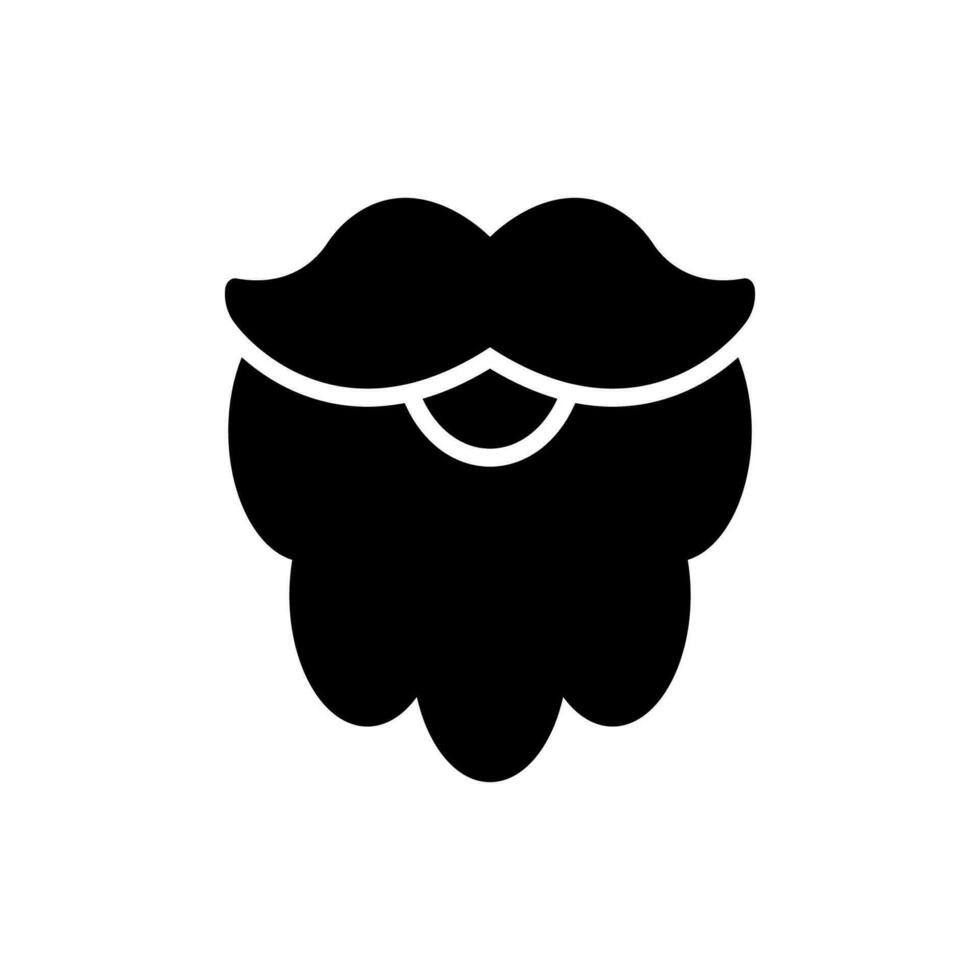 Santa Bart Schnurrbart Symbol Design Vektor