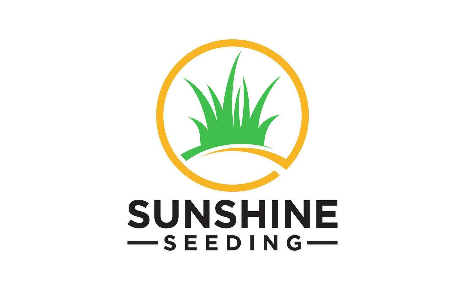 Logo organisch Bauernhof Grün Baum mit Sonnenschein wie Leistung Design Vorlage vektor