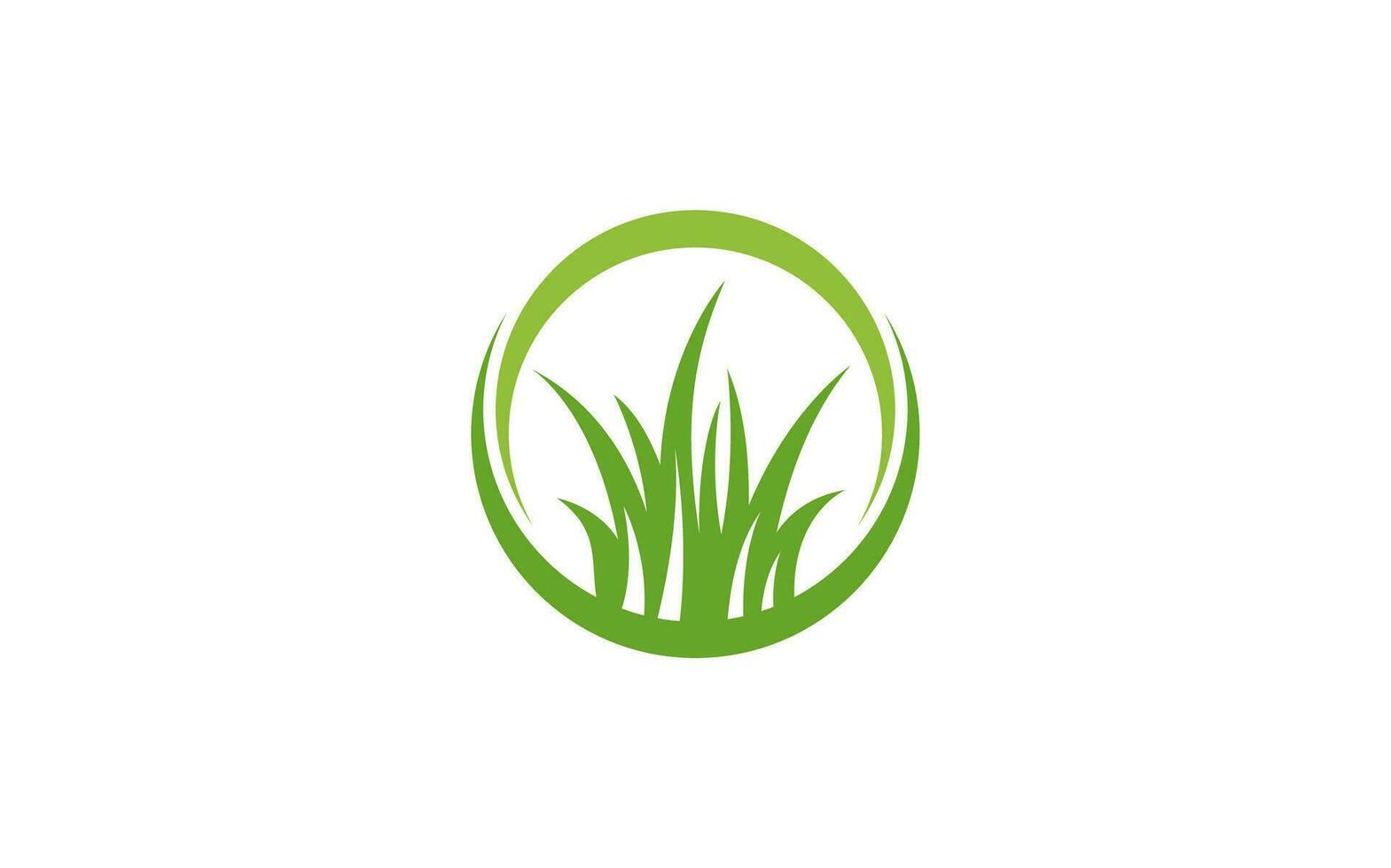 Gras Rasen Pflege Logo Design vektor