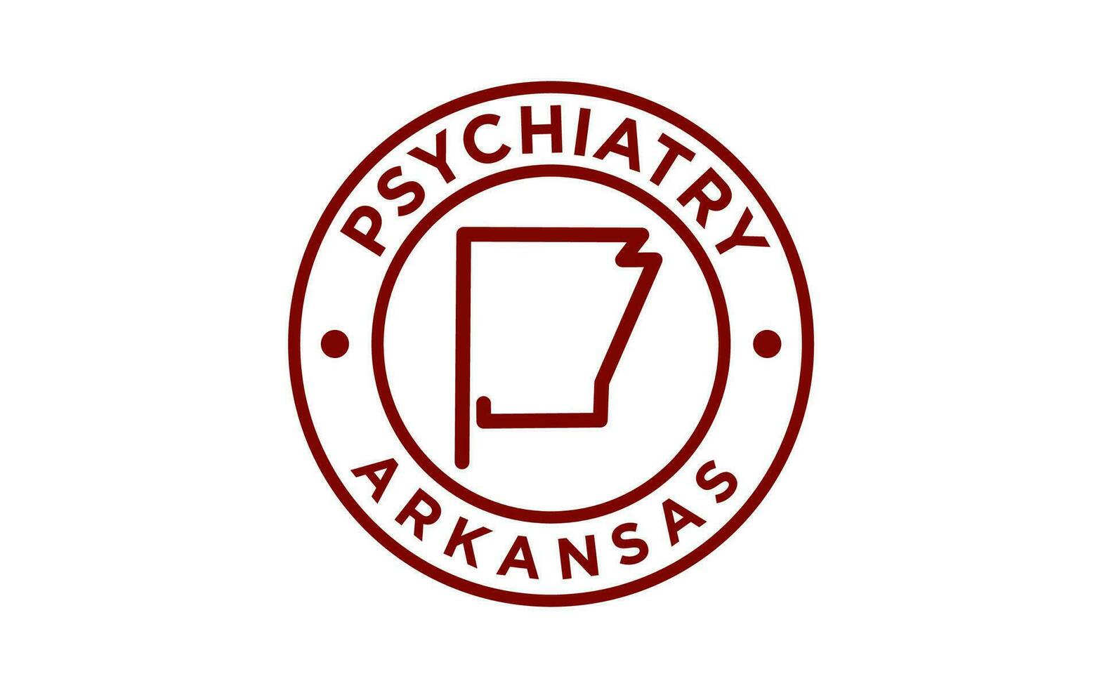 Psychiatrie Arkansas Logo Design. Therapie Vektor Logo
