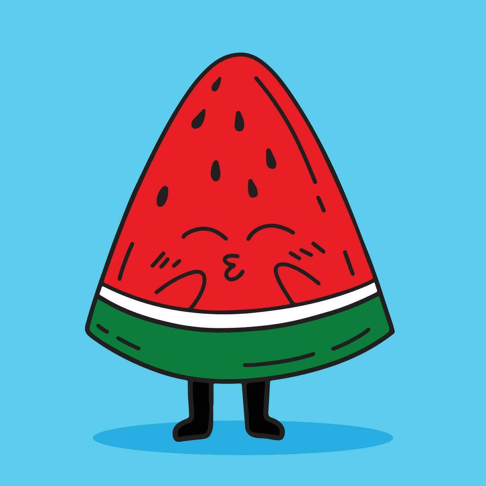 Wassermelone Ausdruck Vektor Illustration