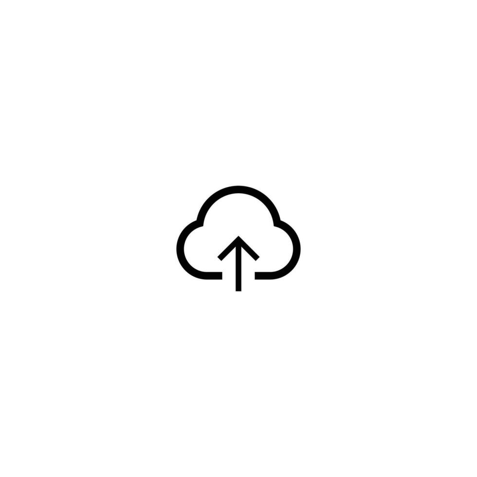 Wolke Computing Symbol. Single hoch Qualität Gliederung Symbol zum Netz Design .Schwarz Gliederung auf Weiß Hintergrund vektor