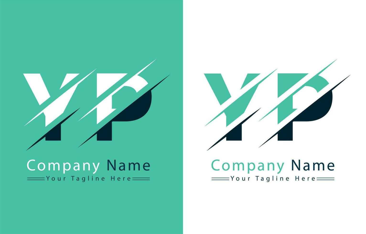 Y P brev logotyp design mall. vektor logotyp illustration