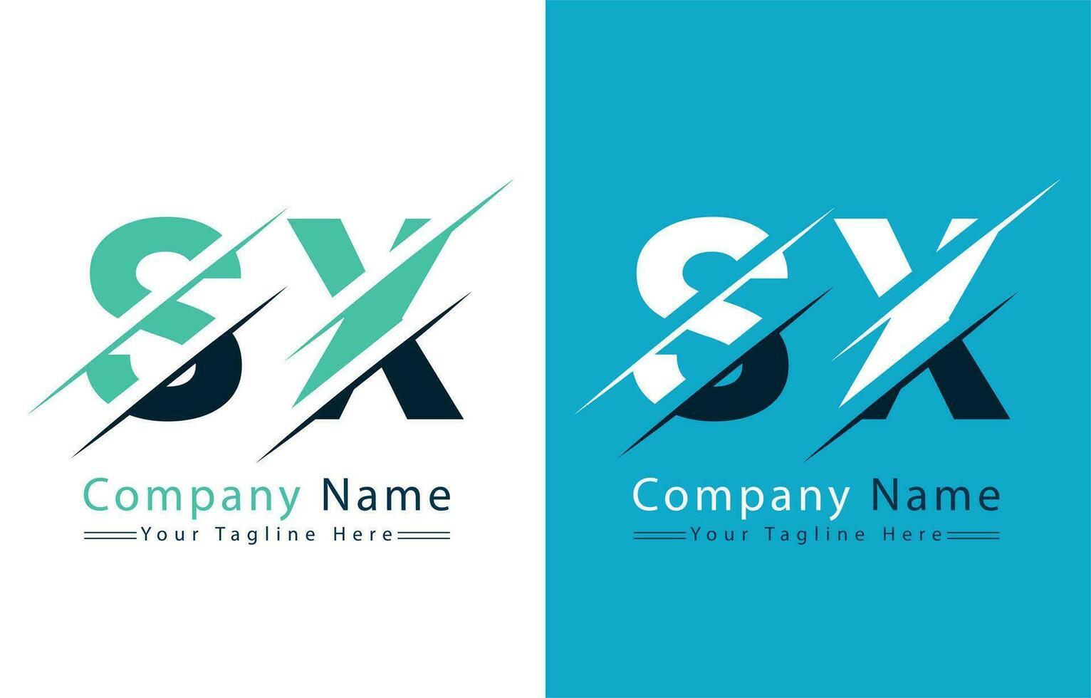 sx brev logotyp design begrepp. vektor logotyp illustration