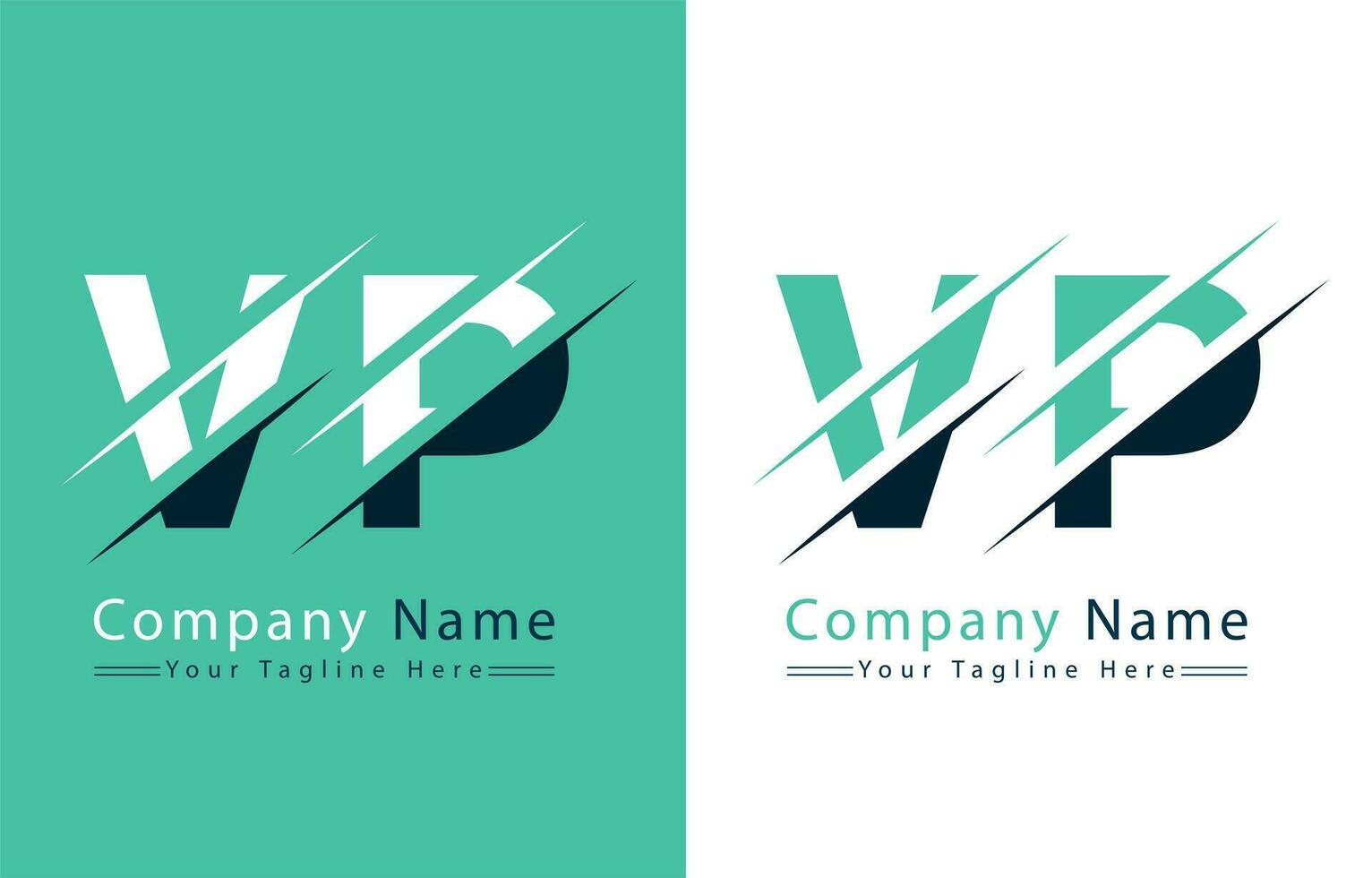 vp Brief Logo Design Vorlage. Vektor Logo Illustration