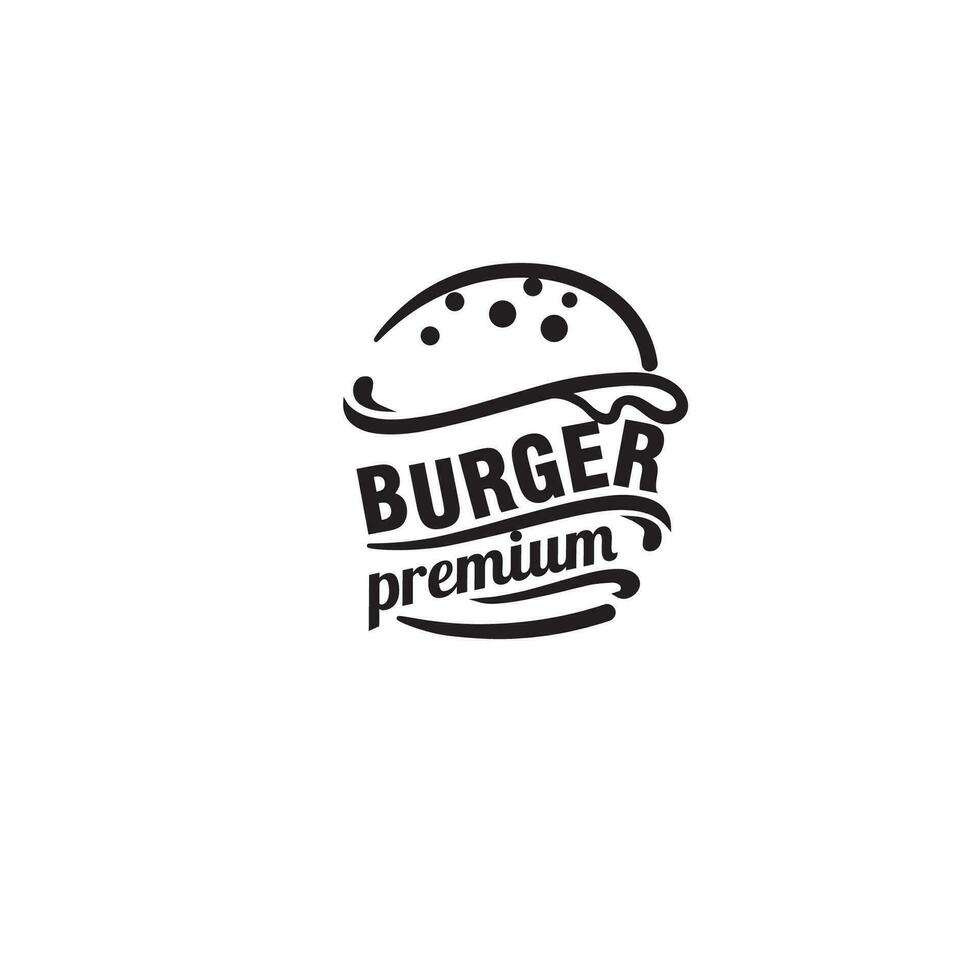 burger snabb mat logotyp design logotyp vektor illustration