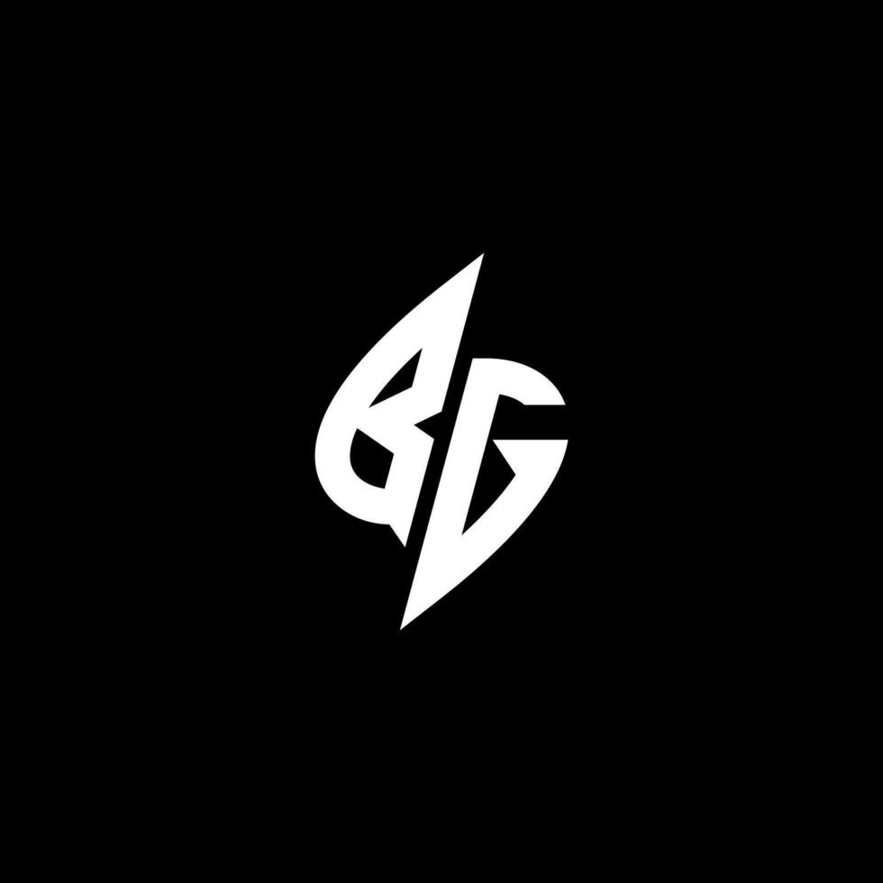 bg monogram logotyp esport eller gaming första begrepp vektor