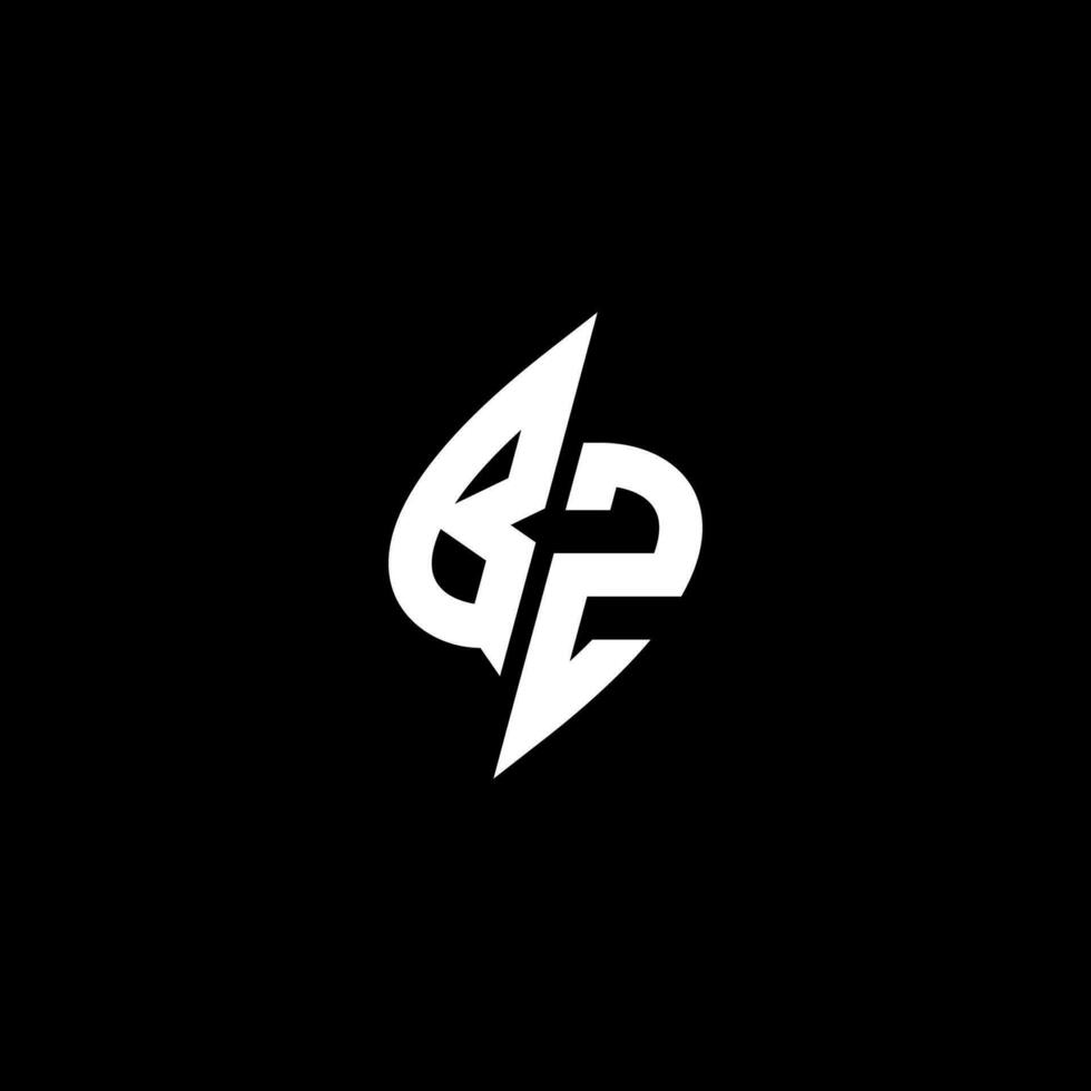 bz monogram logotyp esport eller gaming första begrepp vektor