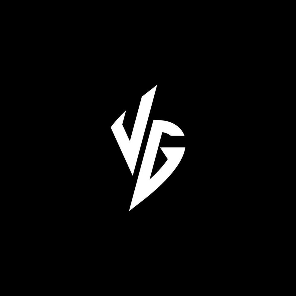 vg monogram logotyp esport eller gaming första begrepp vektor