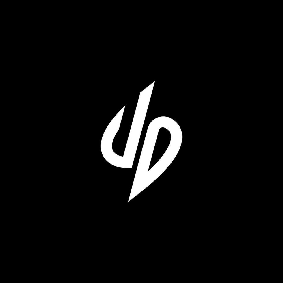 uo monogram logotyp esport eller gaming första begrepp vektor