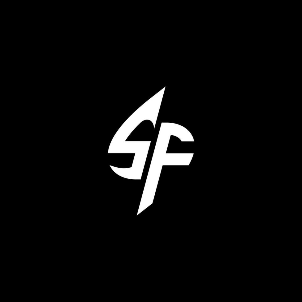 sf monogram logotyp esport eller gaming första begrepp vektor