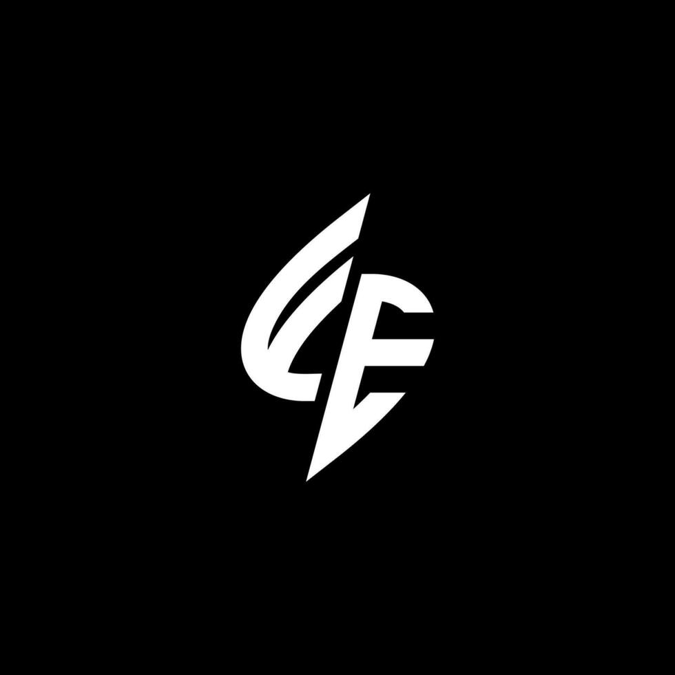 fe monogram logotyp esport eller gaming första begrepp vektor