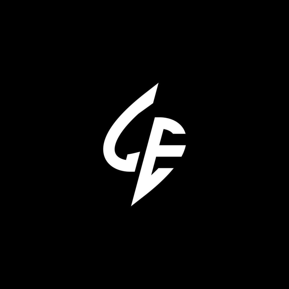 le monogram logotyp esport eller gaming första begrepp vektor