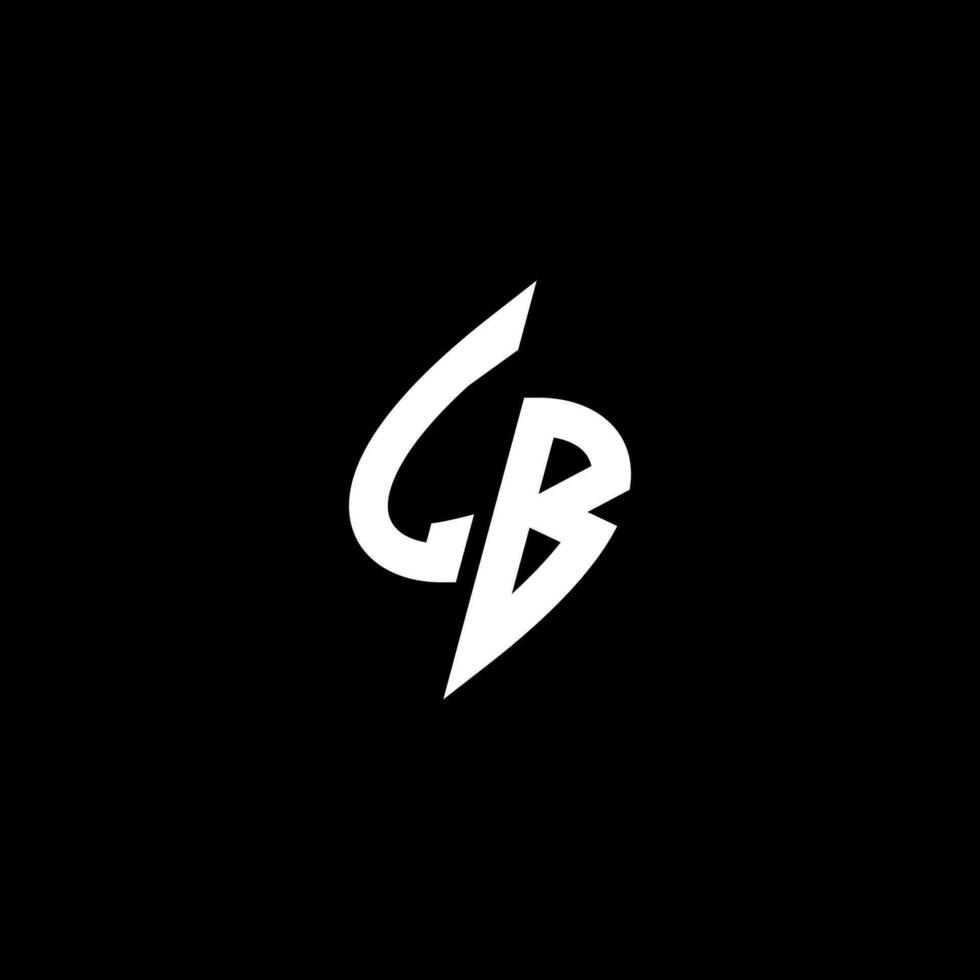 lb monogram logotyp esport eller gaming första begrepp vektor