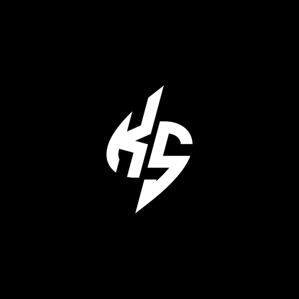 ks monogram logotyp esport eller gaming första begrepp vektor