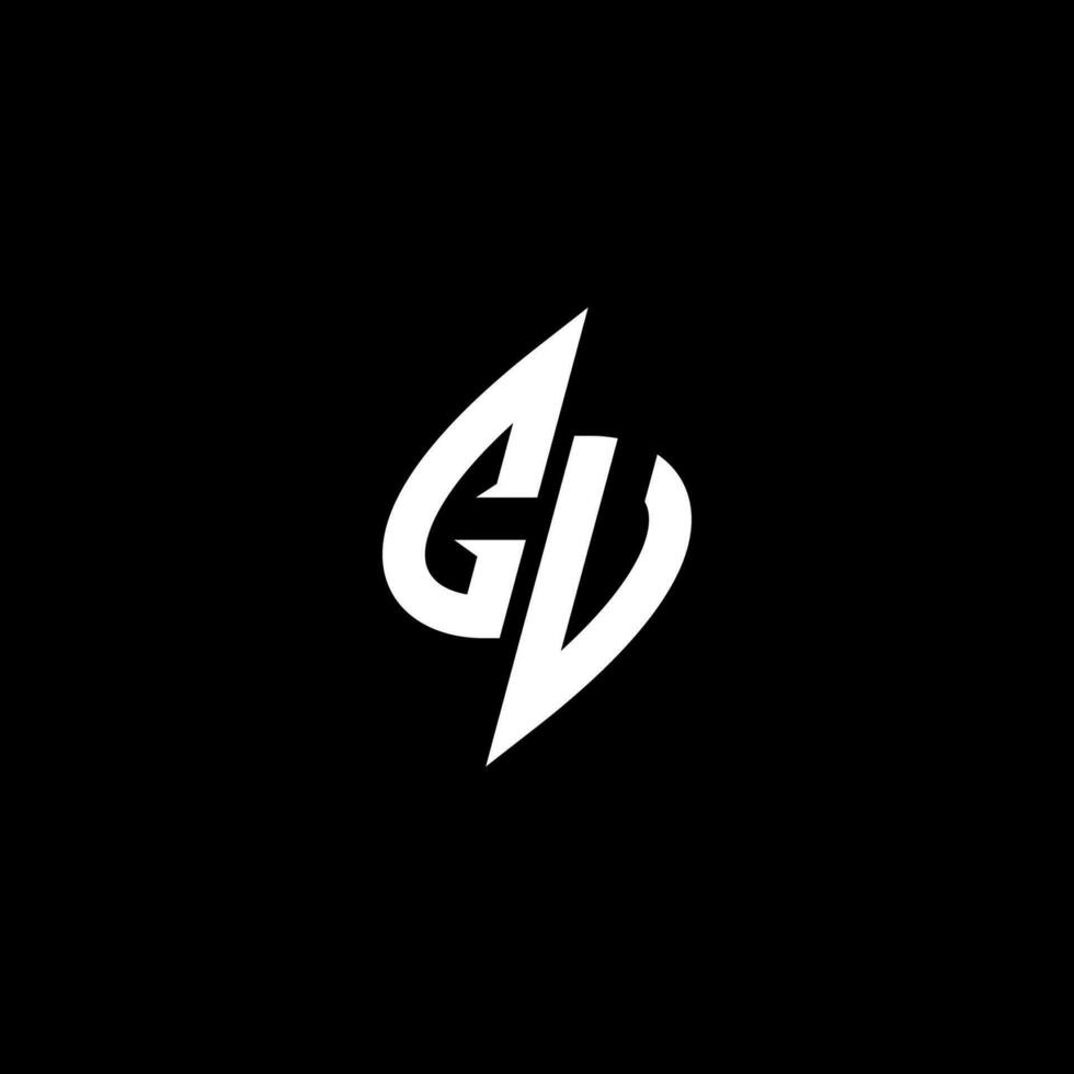 cu monogram logotyp esport eller gaming första begrepp vektor