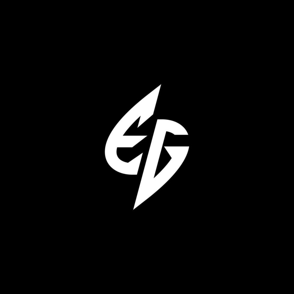 t.ex monogram logotyp esport eller gaming första begrepp vektor