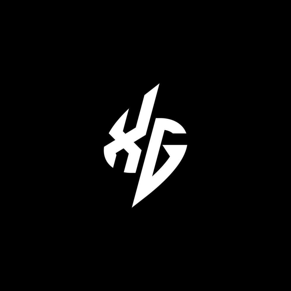 xg monogram logotyp esport eller gaming första begrepp vektor