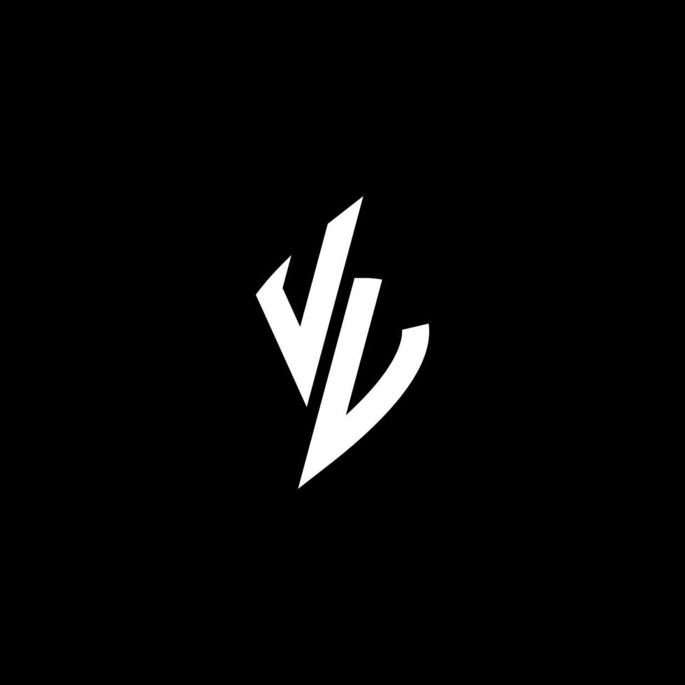 vv Monogramm Logo Esport oder Spielen Initiale Konzept Vektor