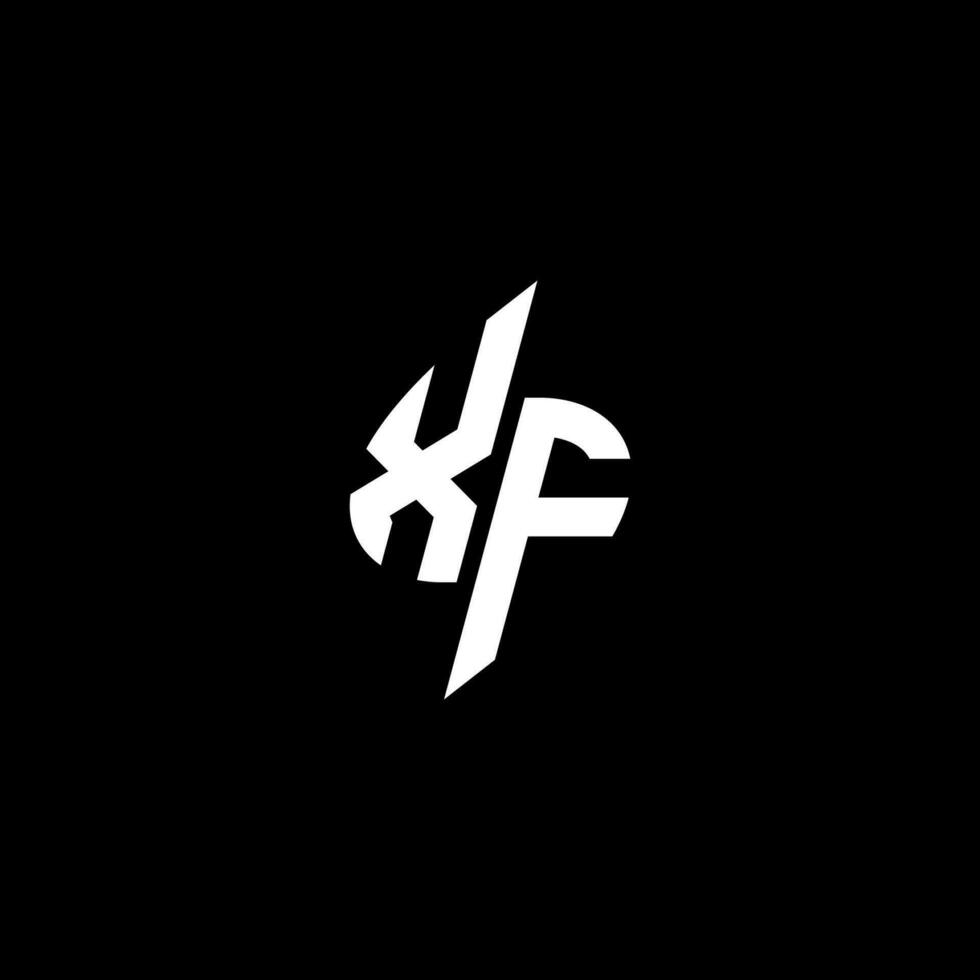 xf monogram logotyp esport eller gaming första begrepp vektor