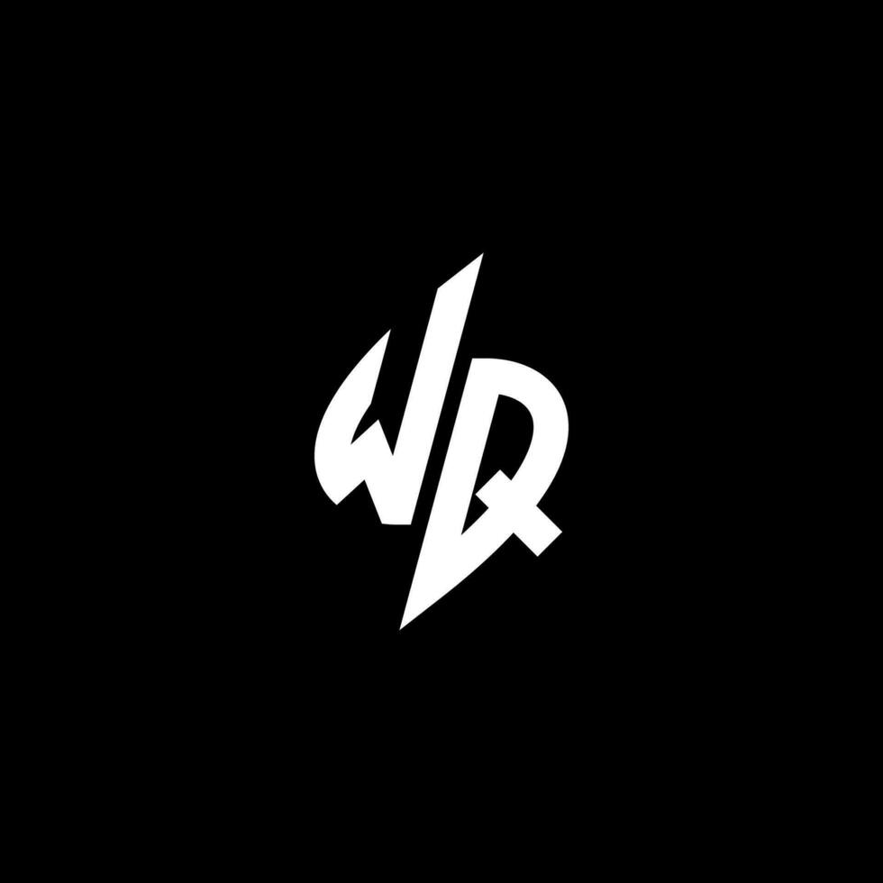 wq monogram logotyp esport eller gaming första begrepp vektor