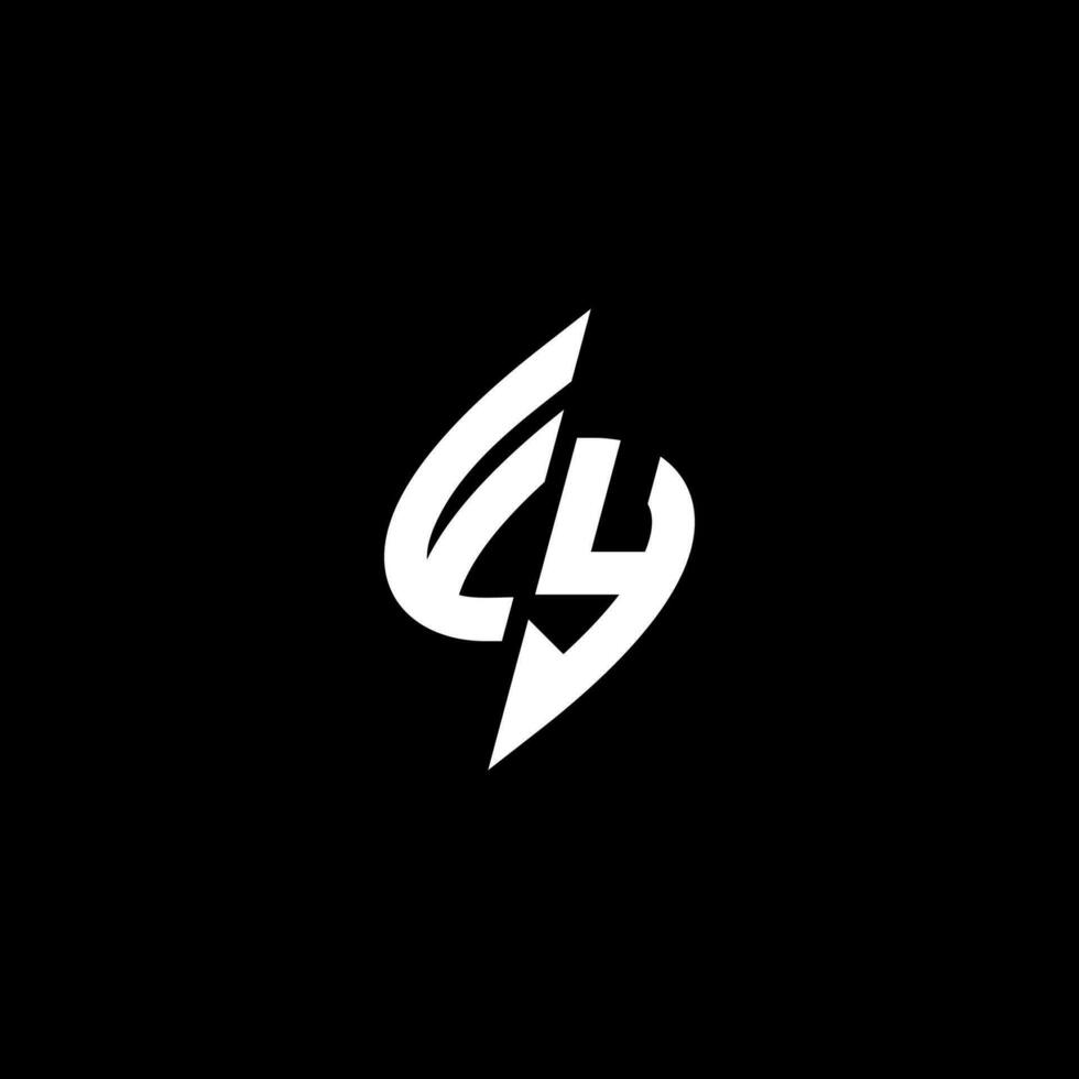fy monogram logotyp esport eller gaming första begrepp vektor