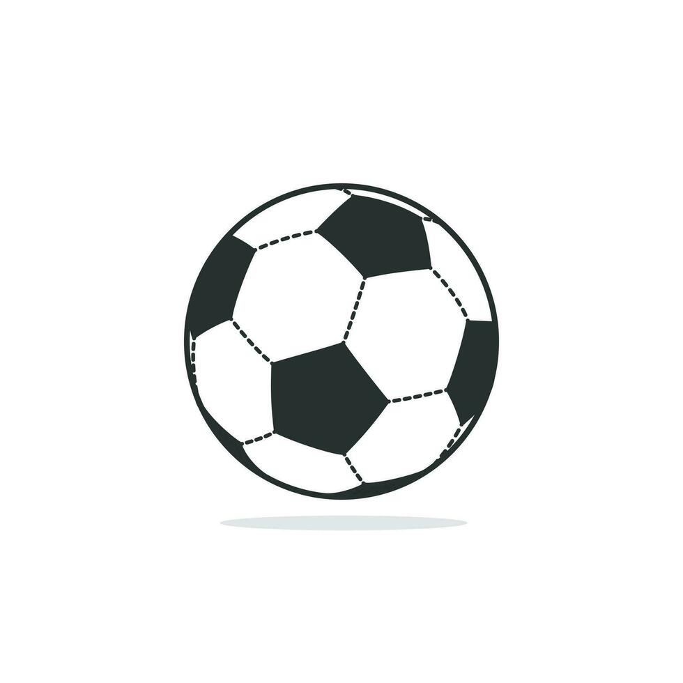 Occer Ball Vektor Illustration. Sport Logo Symbol. Fußball Maskottchen. eben Karikatur Stil Design