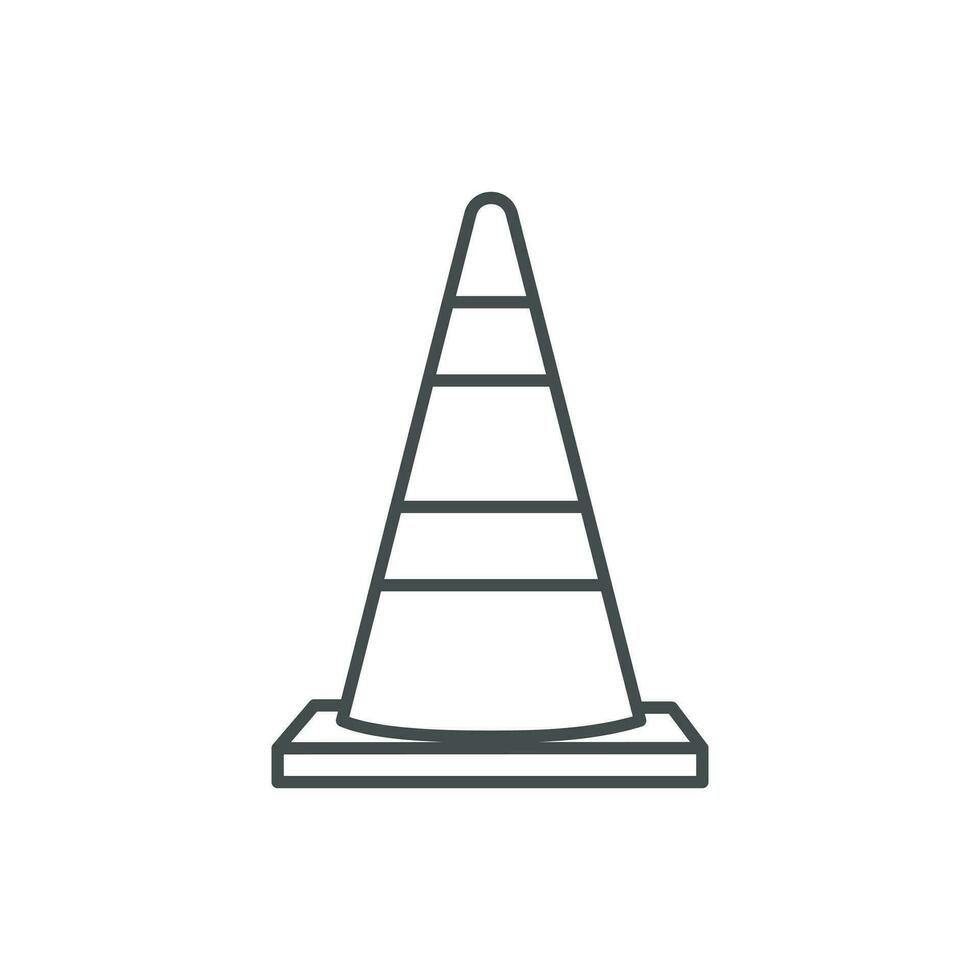 Traffic Cone Premium-Vektor-Straßenteiler-Tool vektor