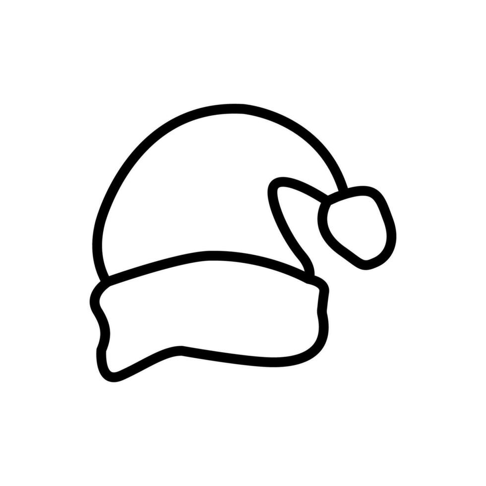 Santa Hut Linie Symbol Design Vektor Vorlage