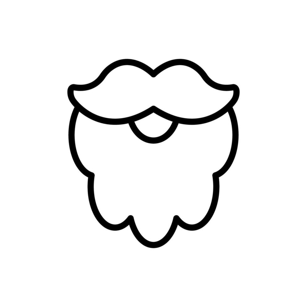 Santa Bart Schnurrbart Symbol Design Vektor