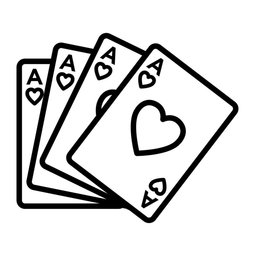 Poker Karte Symbol Design Vektor