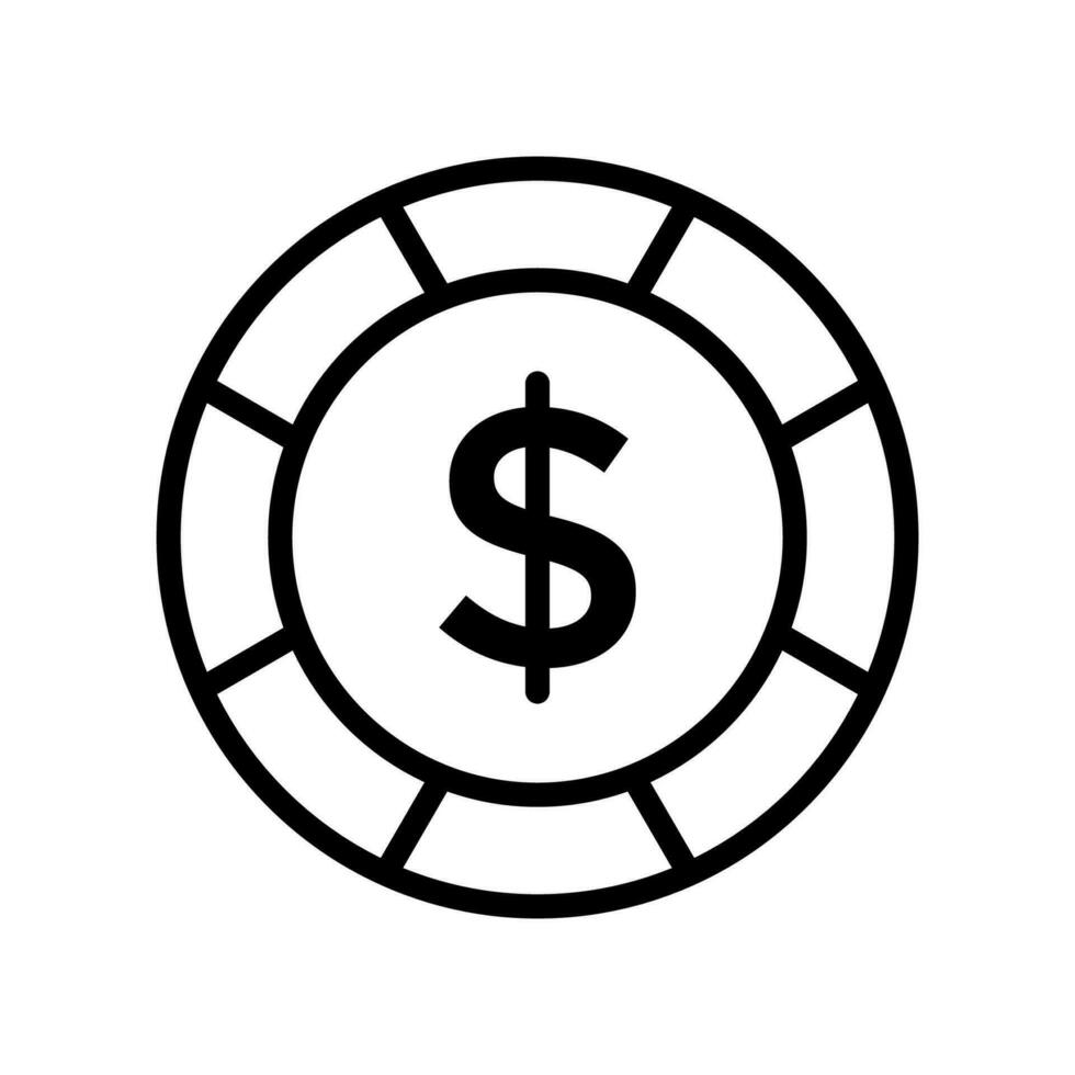 Poker Chip Symbol Design Vektor